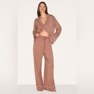 PrettyLittleThing Modal Mocha Pajama Set